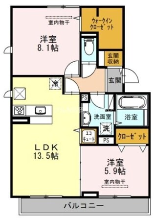 アンソレイユＣ棟の物件間取画像